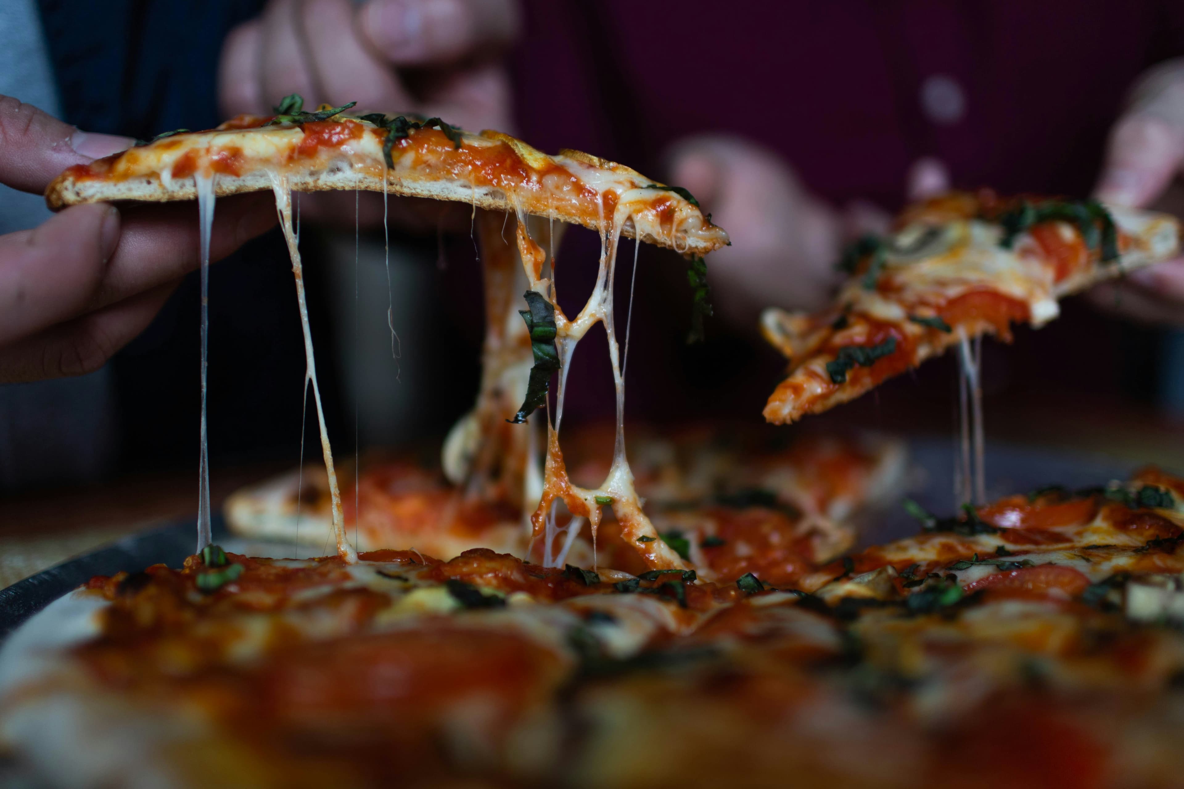 Stone-baked pizza